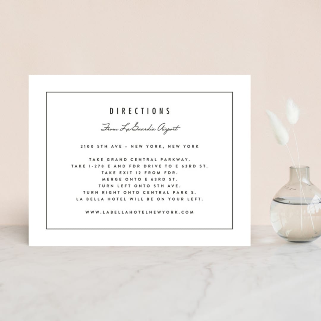"Between the Lines" - Direction Cards in Blazer by Fine and Dandy Paperie - Front