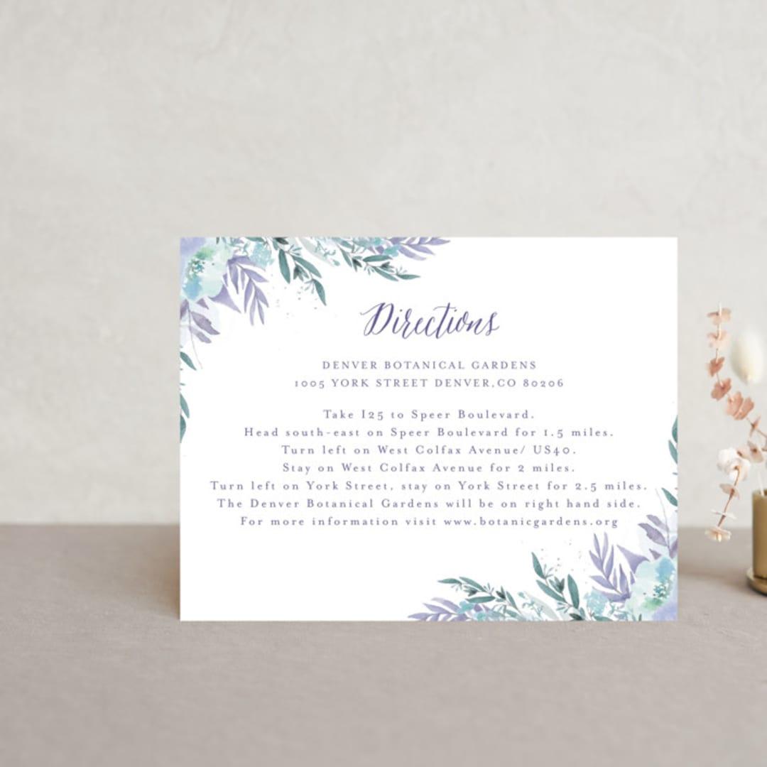 "Big Blooms" - Direction Cards in Dew by Grace Kreinbrink - Front