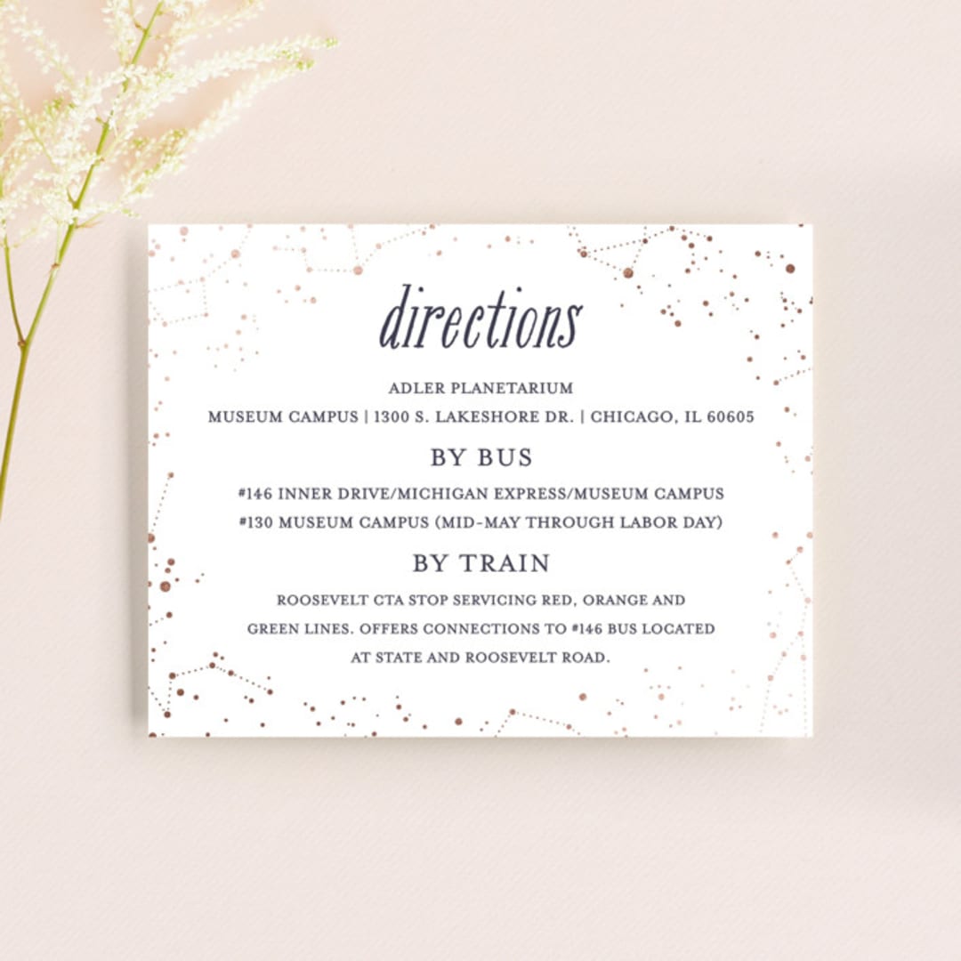 "Starlight" - Direction Cards in Blue Violet by Snow and Ivy - Front