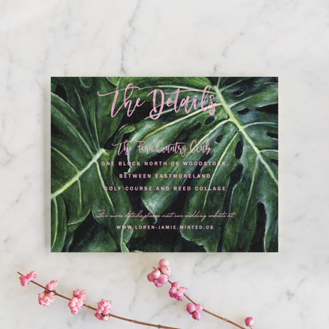 "Paradise" - Direction Cards in Carnation by Elly - Front