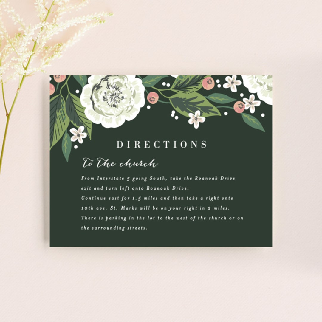 "Climbing Rose" - Direction Cards in Leaf by Alethea and Ruth - Front
