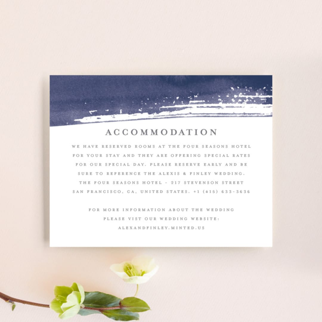"Love" - Direction Cards in Navy by Shannon Chen of Four Wet Feet Studio - Front