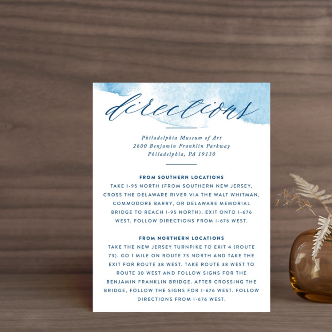 "misty forest" - Direction Cards in Navy by Ariel Rutland - Front