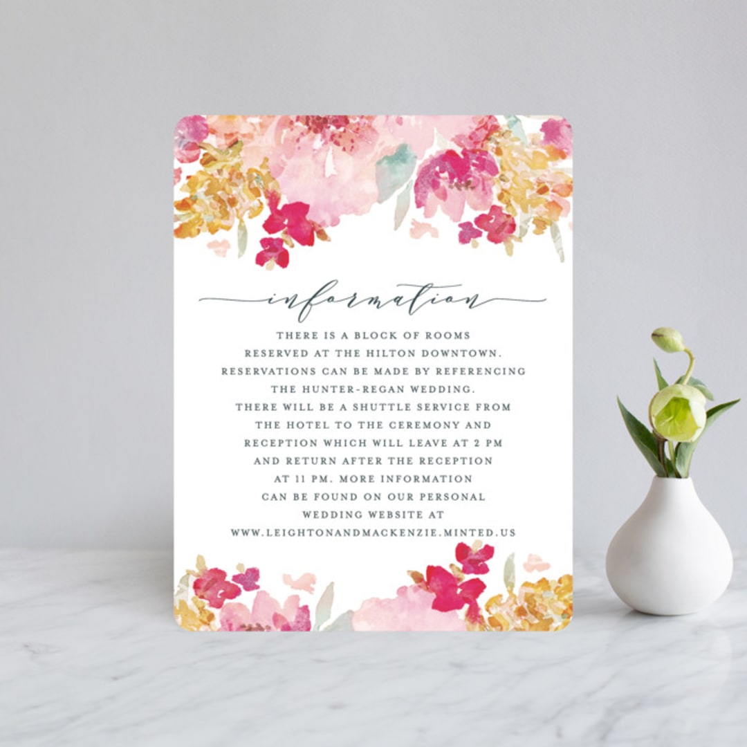 "Spring Garden" - Direction Cards in Petal by Grace Kreinbrink - Front