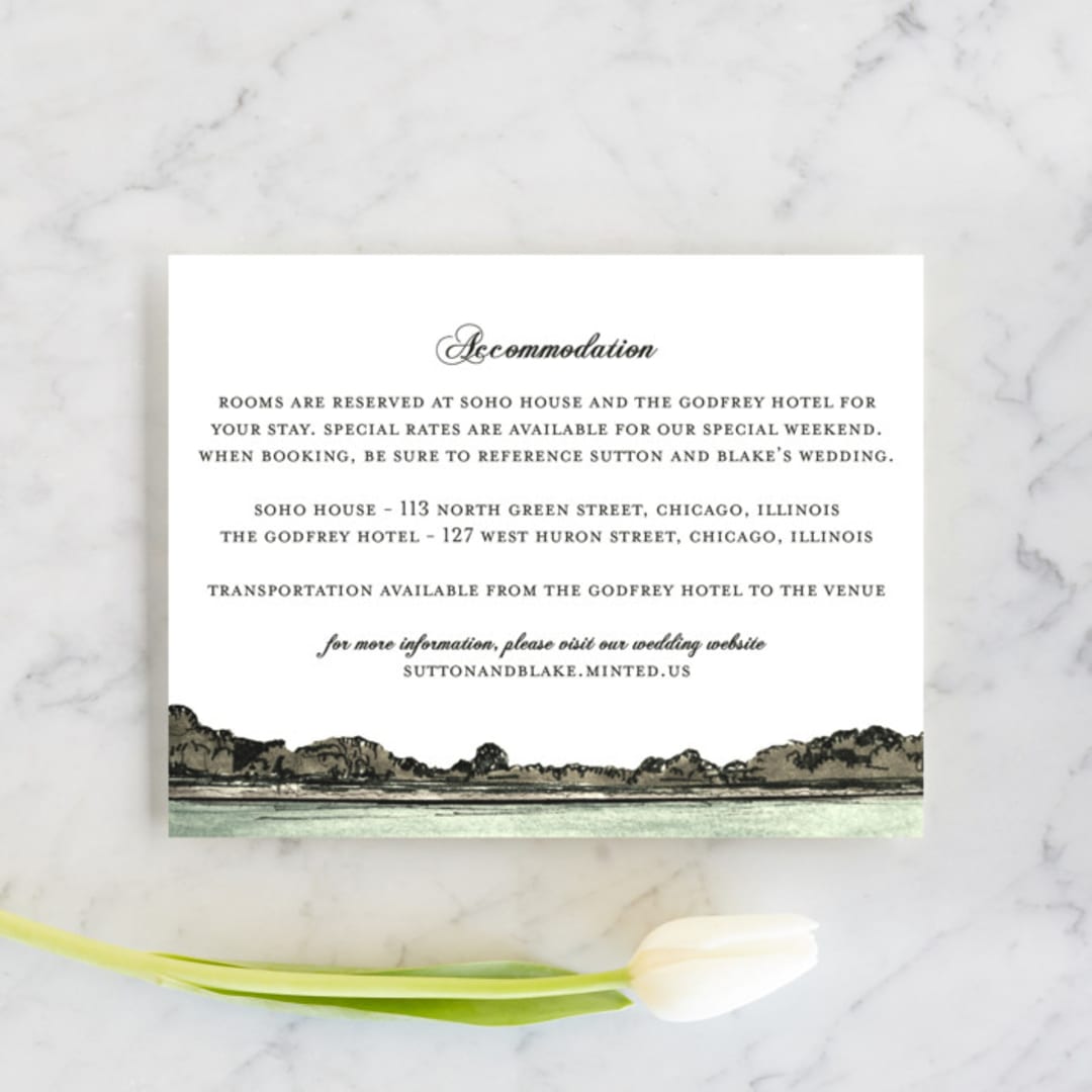 "Windy City" - Direction Cards in Antique by Turner de Feria - Front