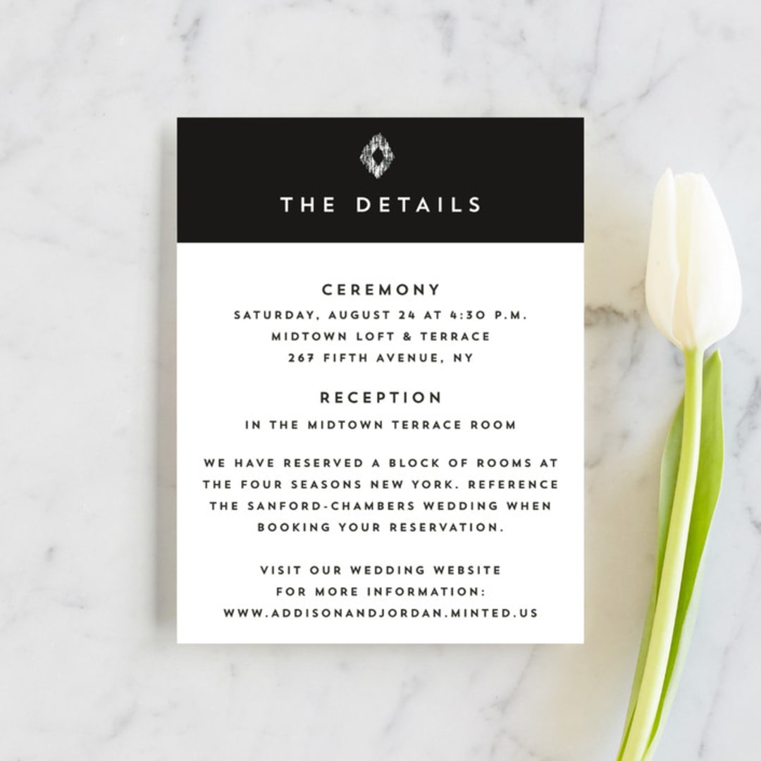 "Elan" - Direction Cards in Tuxedo by Griffinbell Paper Co. - Front