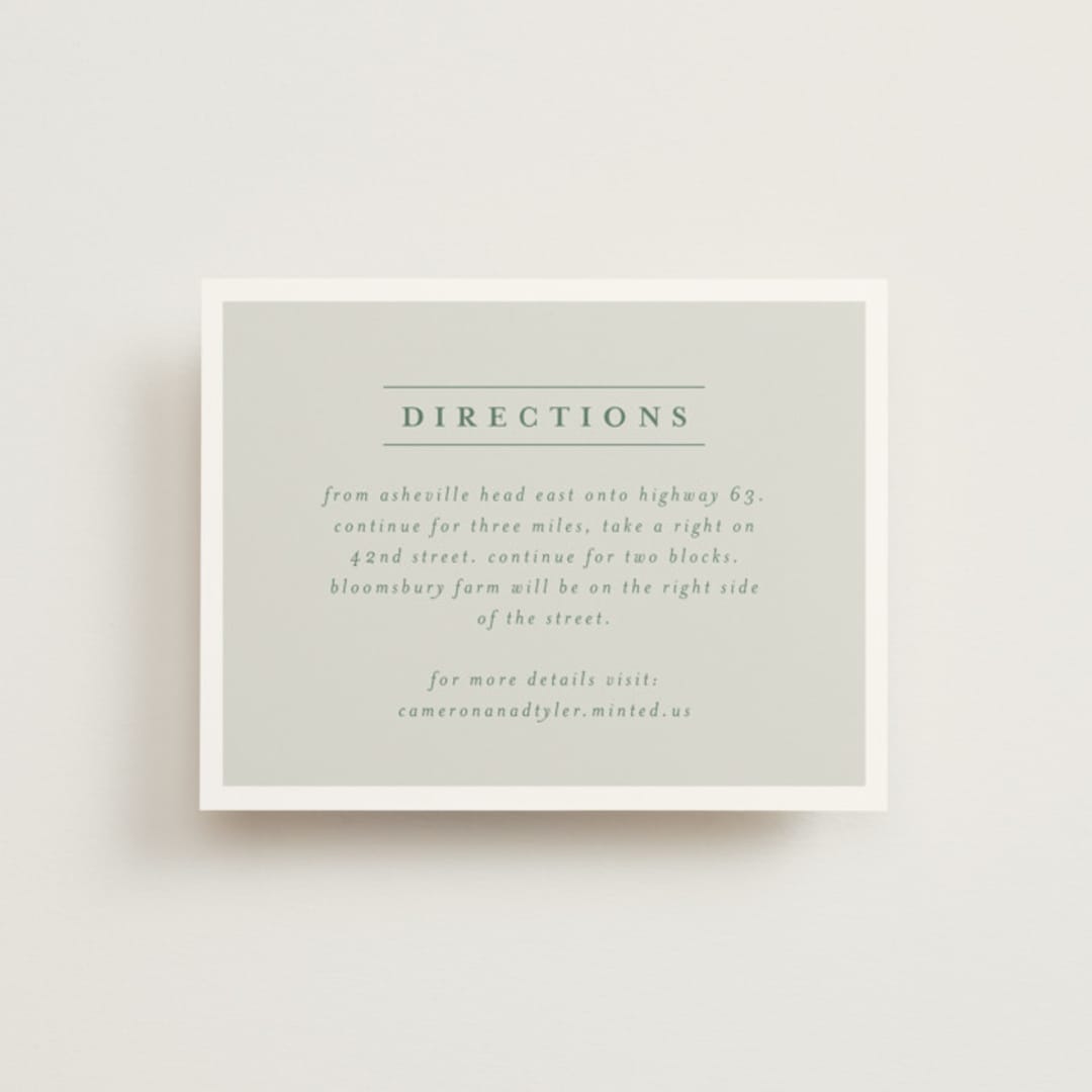 "Blue Ridge" - Direction Cards in Pine by Amy Kross - Front