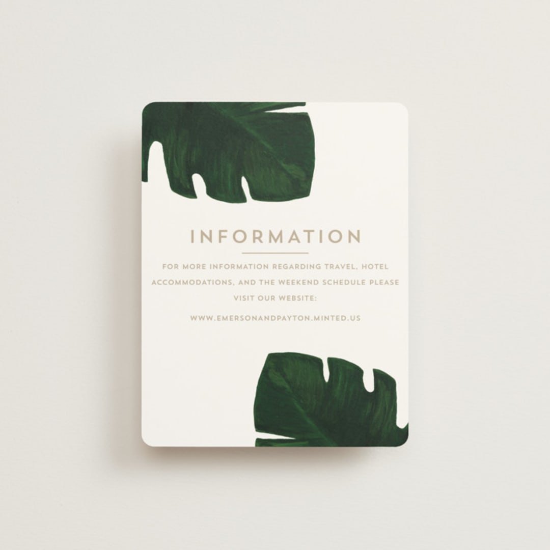 "Palm" - Direction Cards in Classic Palm by Kaydi Bishop - Front