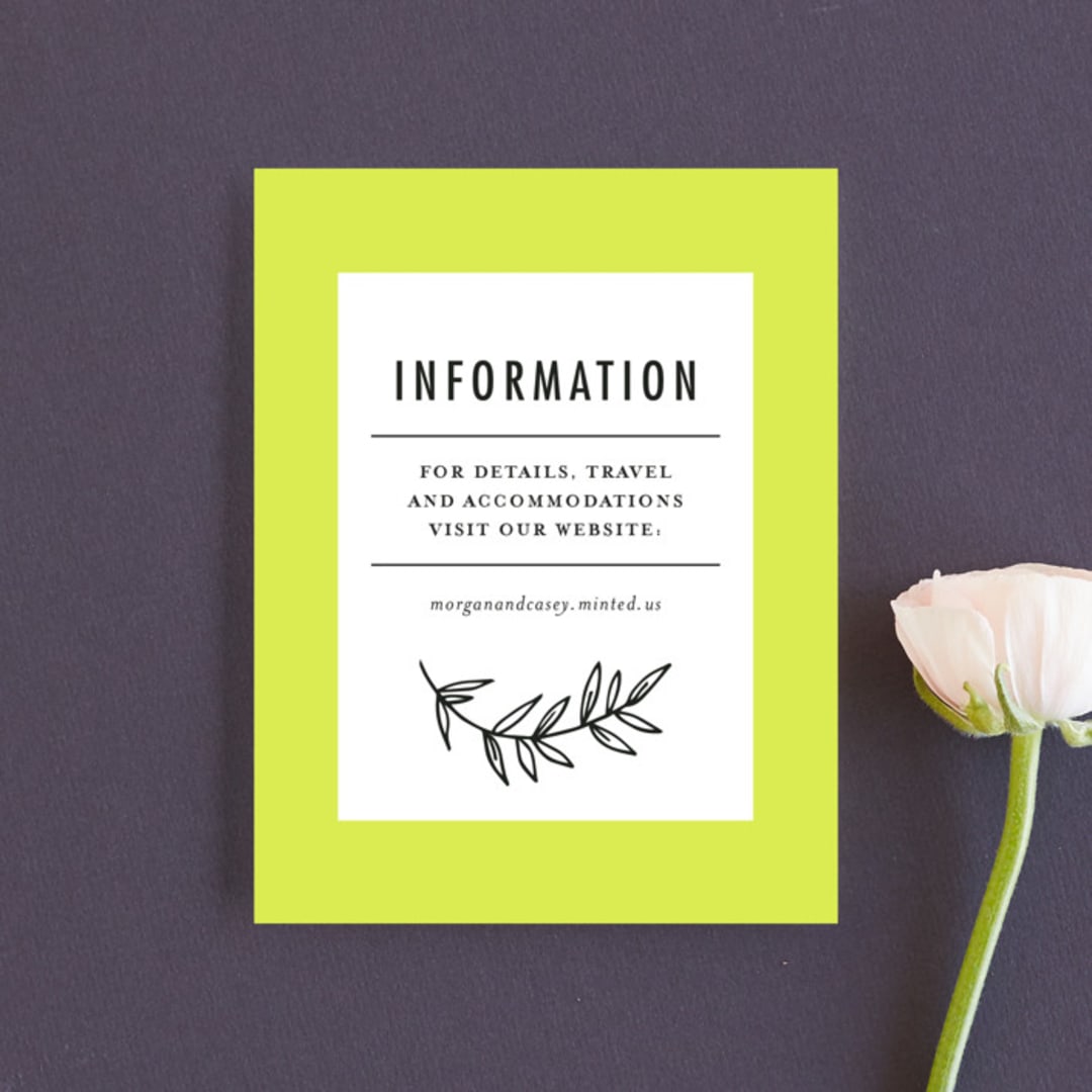 "minimally chic" - Direction Cards in Lemon by lena barakat - Front