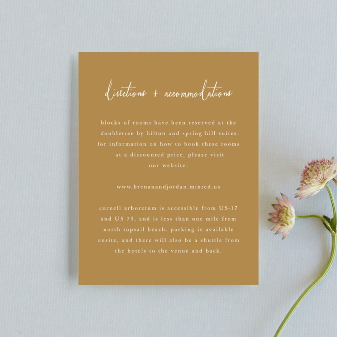 "Pastoral" - Direction Cards in Burlap by Up Up Creative - Front