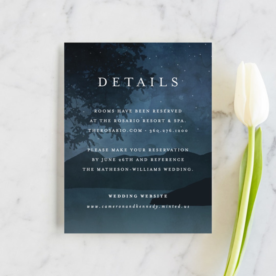 "Coastal Nights" - Direction Cards in Midnight by Kelly Schmidt - Front