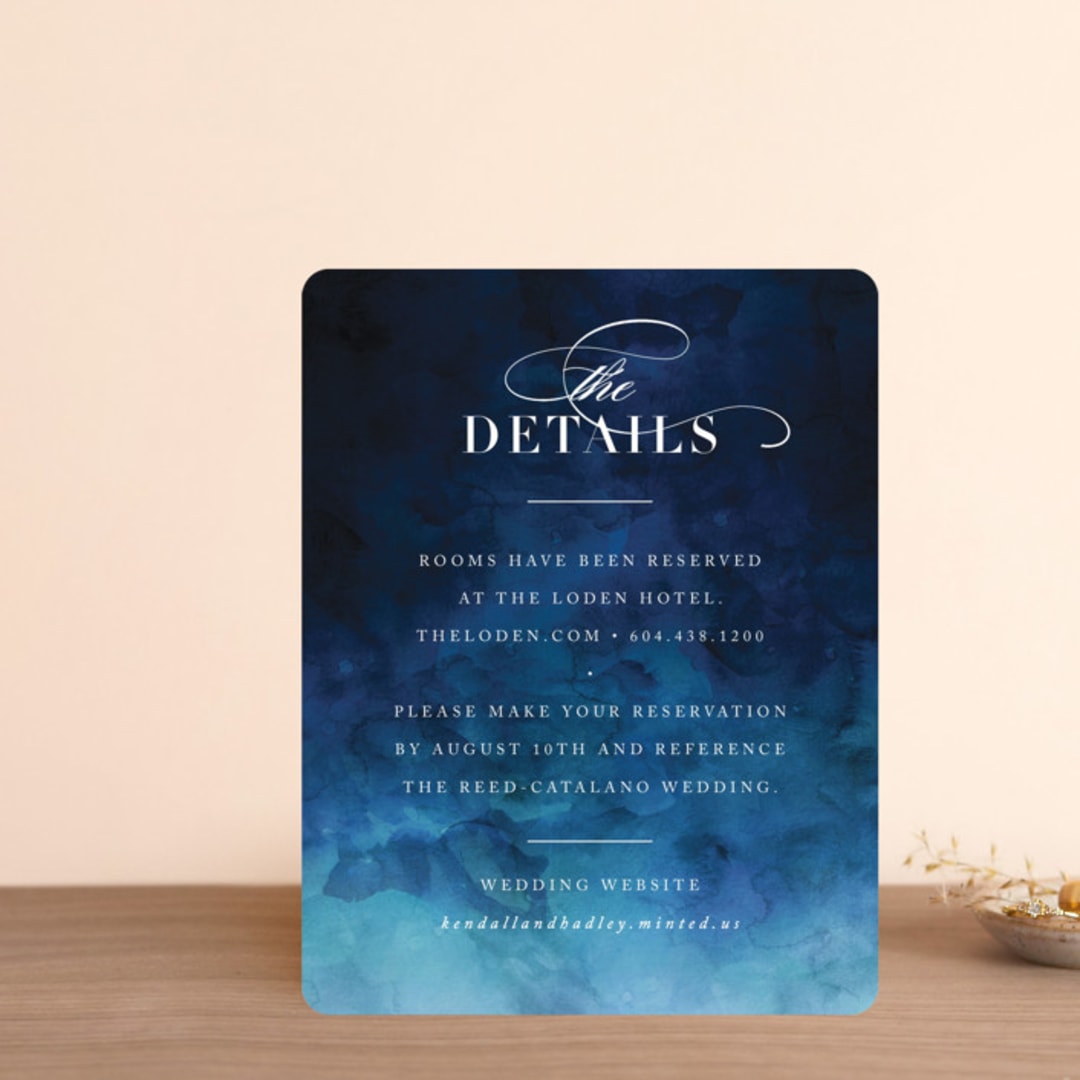 "Indigo Sea" - Direction Cards in Ocean by Kelly Schmidt - Front