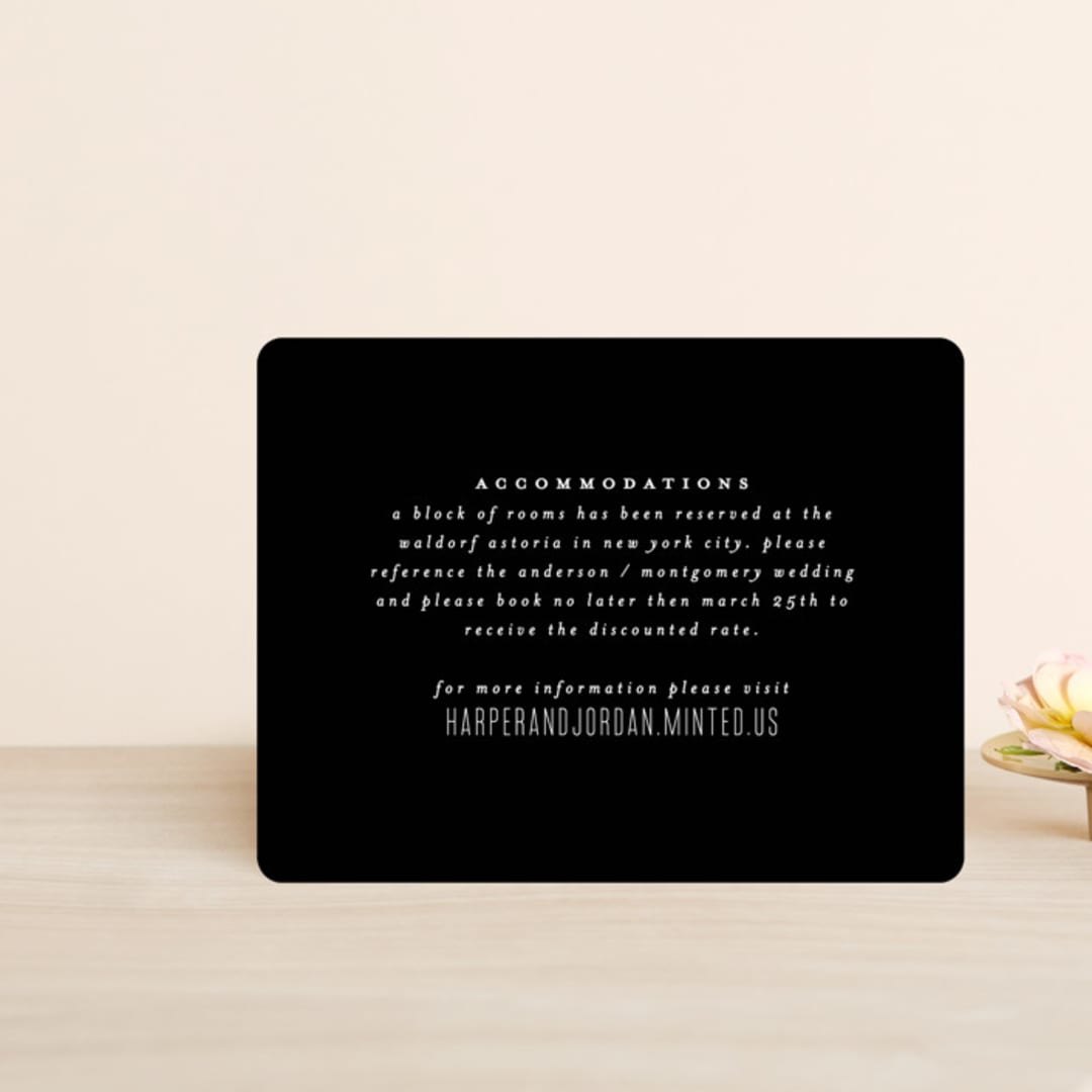 "Scripted Ampersand" - Direction Cards in Midnight by Roxy Cervantes - Front