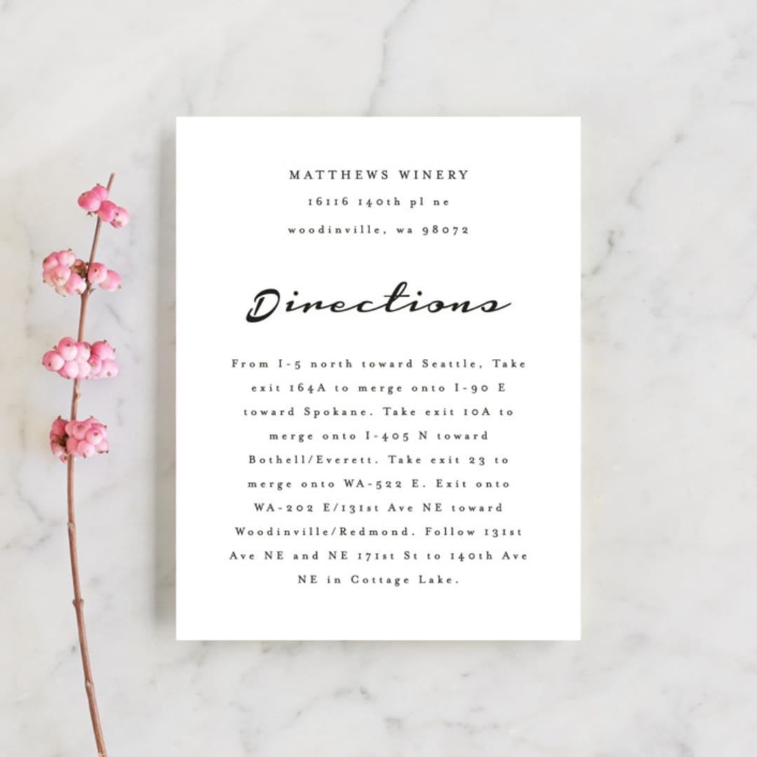 "Dressed in White" - Direction Cards in Cloud by Angela Garrick - Front