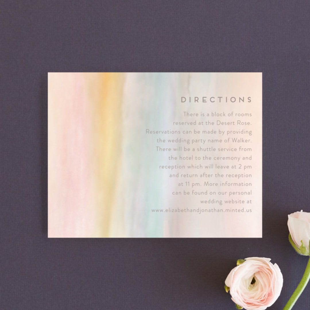 "Off Shore" - Direction Cards in Dawn by Grace Kreinbrink - Front