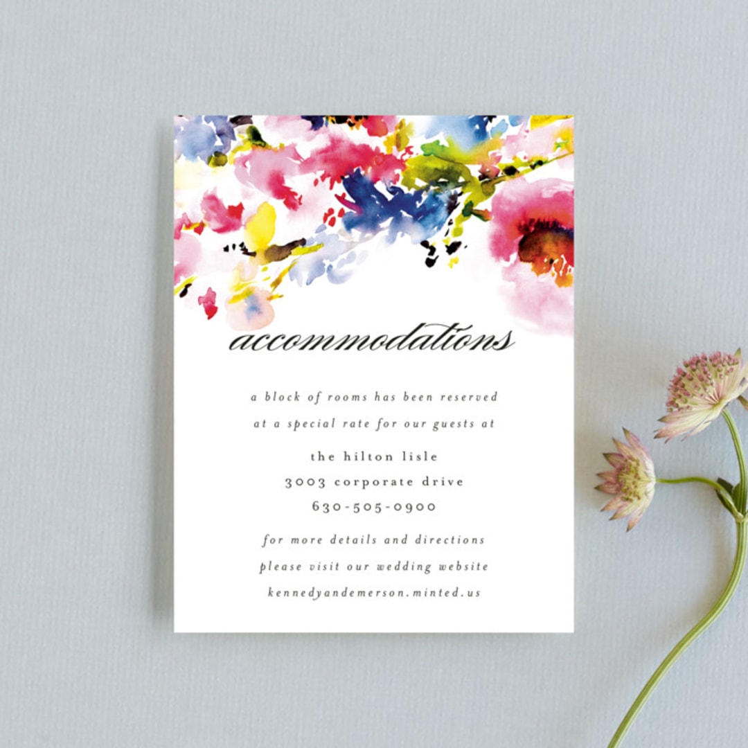"Technicolor Flora" - Direction Cards in Poppy by Angela Marzuki - Front