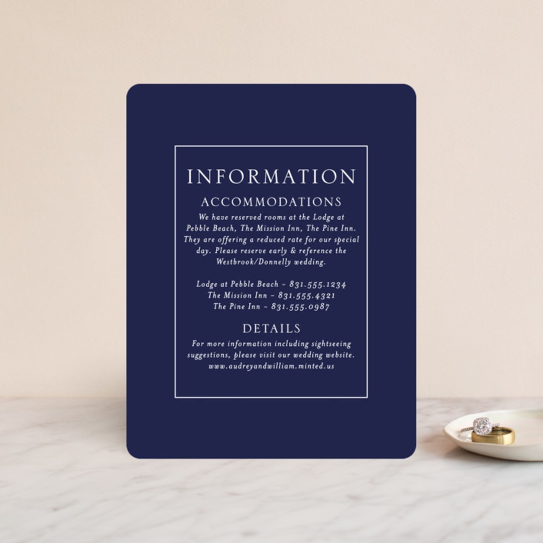 "blue tides" - Direction Cards in Sea Blue by Erin Deegan - Front