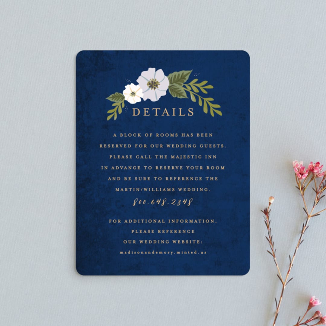"Floral Ring" - Direction Cards in Atlantic by Karidy Walker - Front