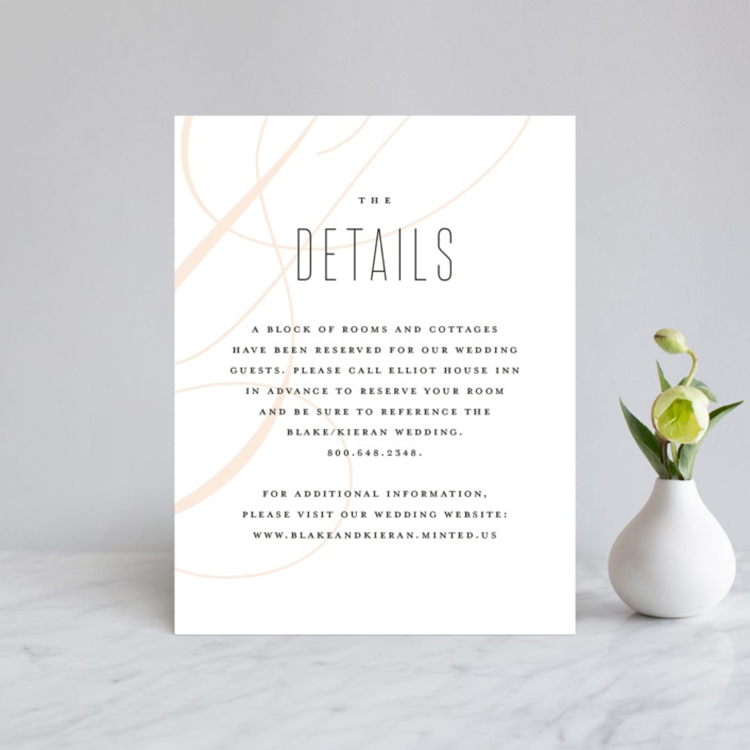 "Today & Always" - Direction Cards in Peach by Stacey Meacham - Front