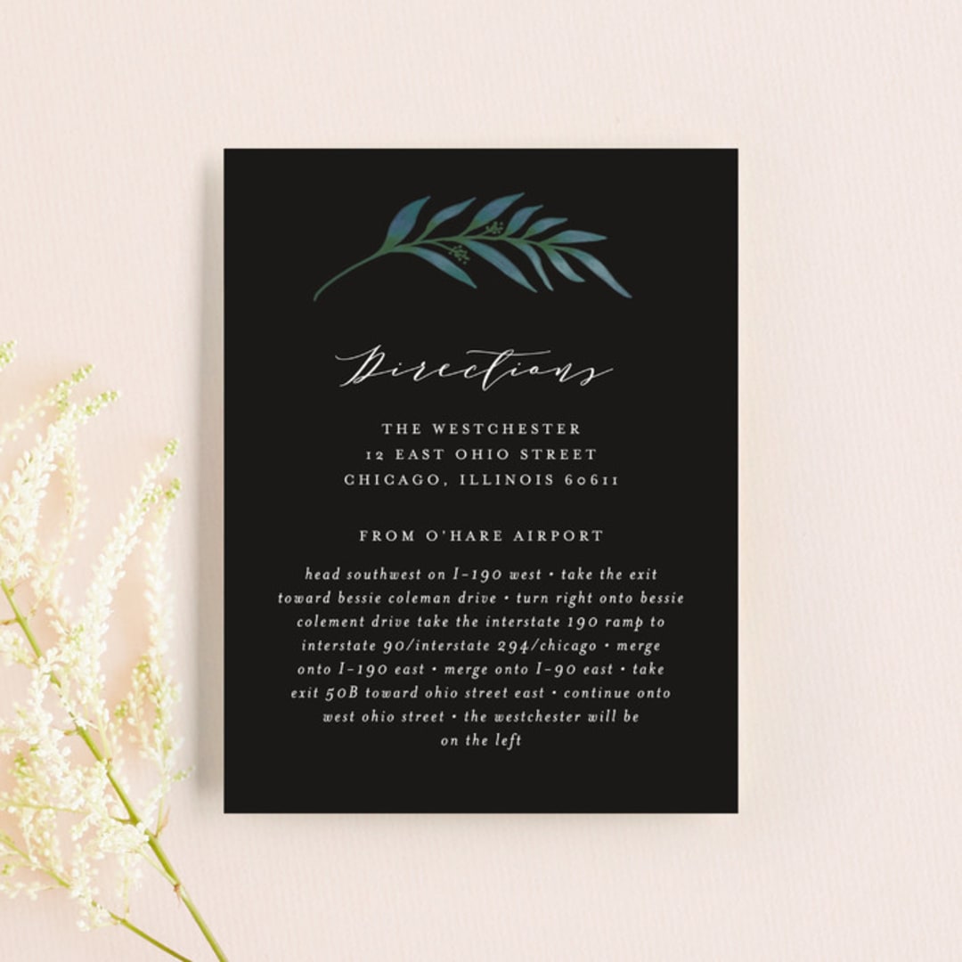"Twilight" - Direction Cards in Coal by Lehan Veenker - Front