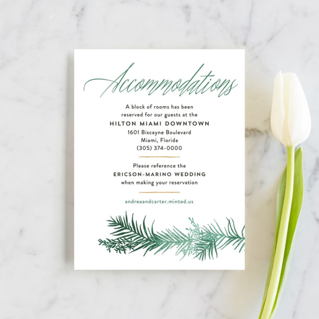 "Destination" - Direction Cards in Palm by Pink House Press - Front