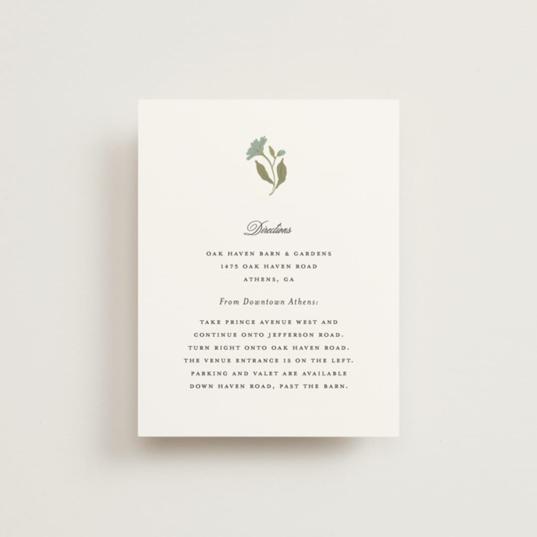 "botanical cameo" - Direction Cards in Swan by Lori Wemple - Front