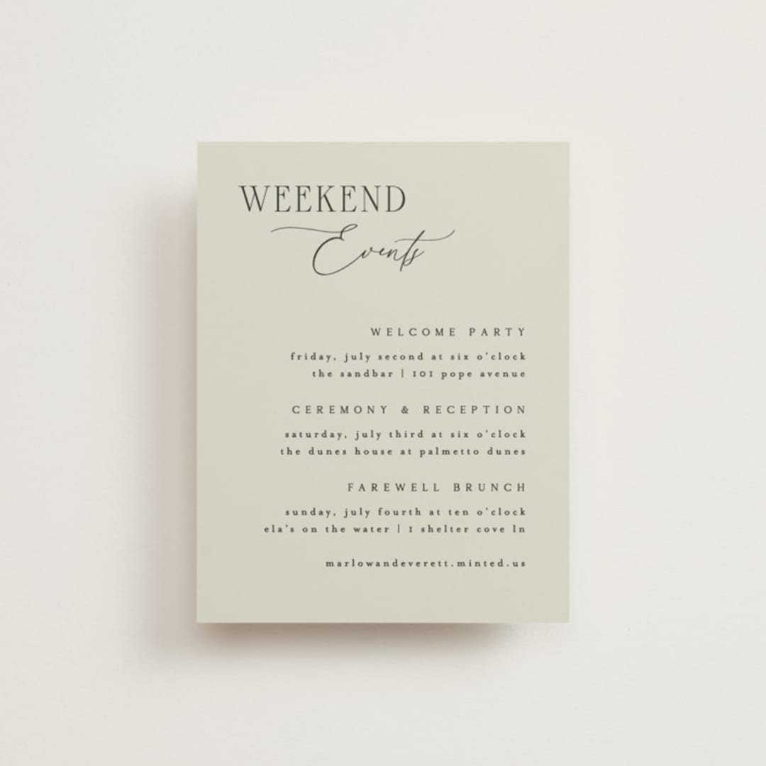 "Scripted Initials" - Direction Cards in Spring by Kelly Schmidt - Front