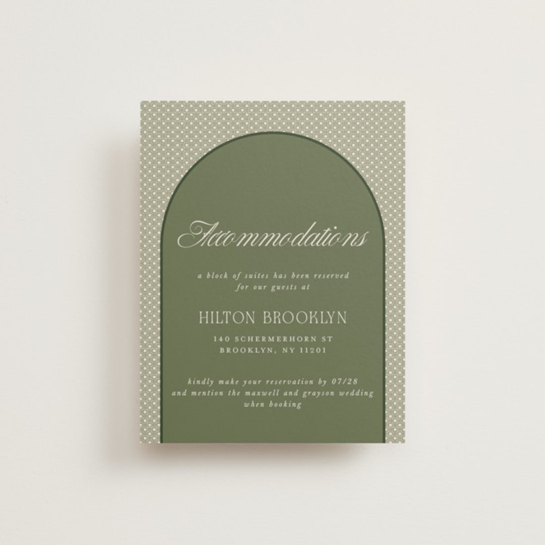 "Literary" - Direction Cards in Moss by Kelly Watkins - Front