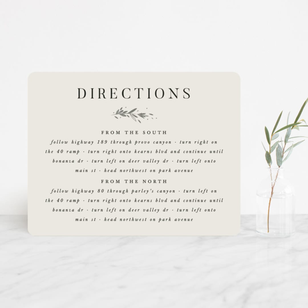 "Encircled Wreath" - Direction Cards in Fog by Robert and Stella - Front