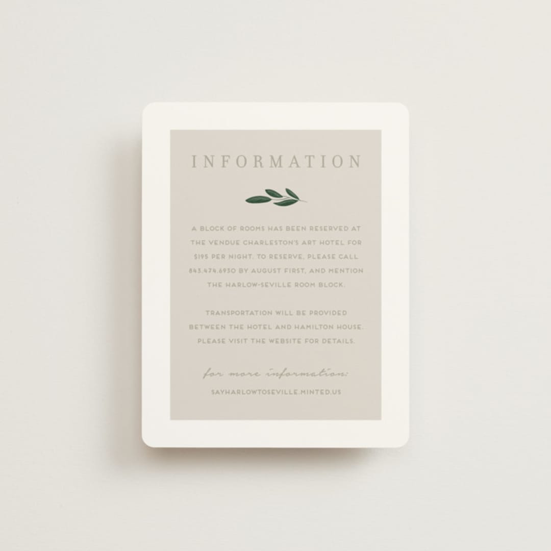 "Watermark" - Direction Cards in Cypress by Kaydi Bishop - Front