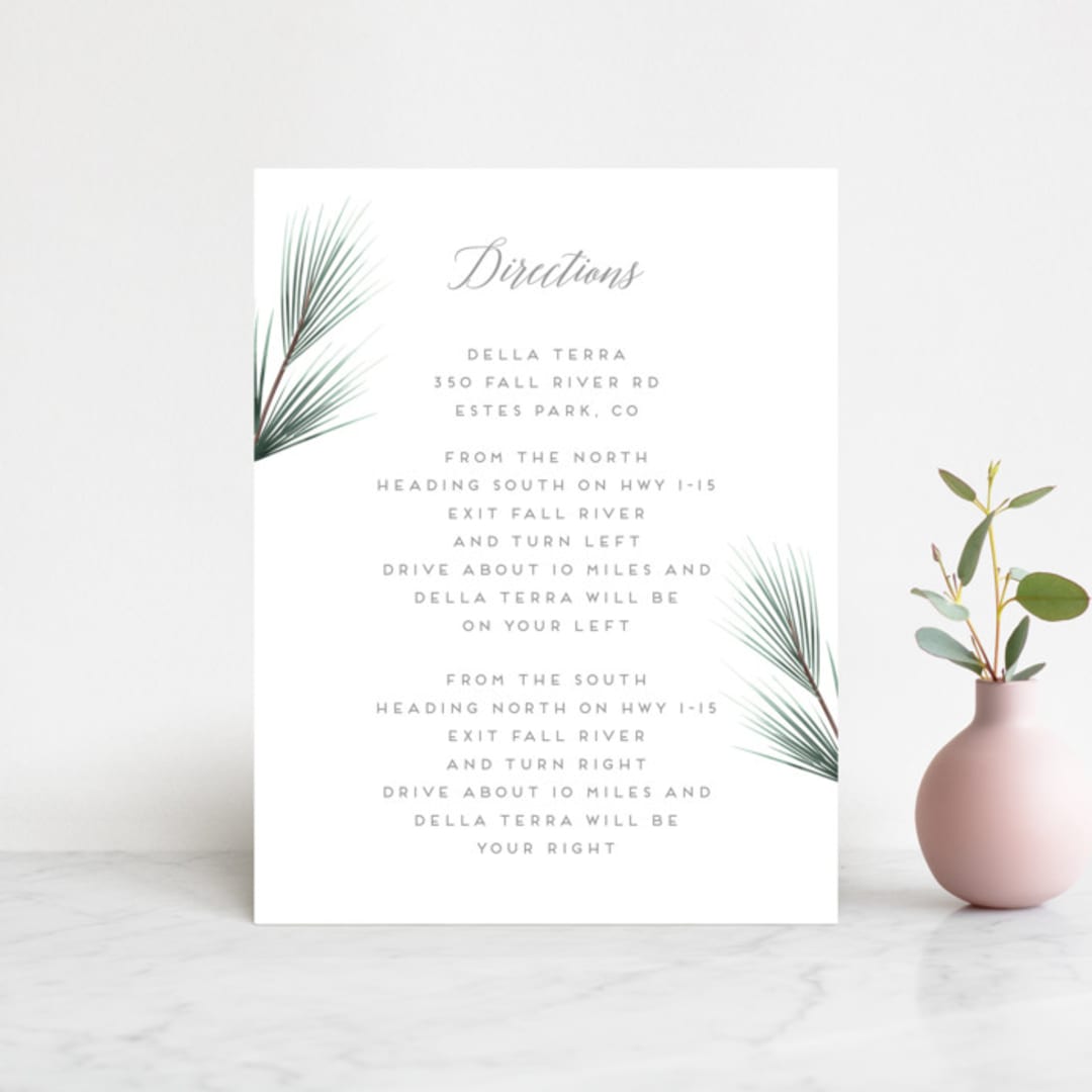 "Winterelle" - Direction Cards in Cornflower by Petra Kern - Front