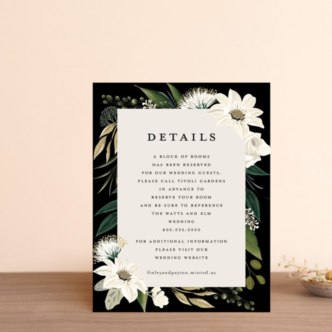 "Botanical Ring" - Direction Cards in Ivory by Susan Moyal - Front