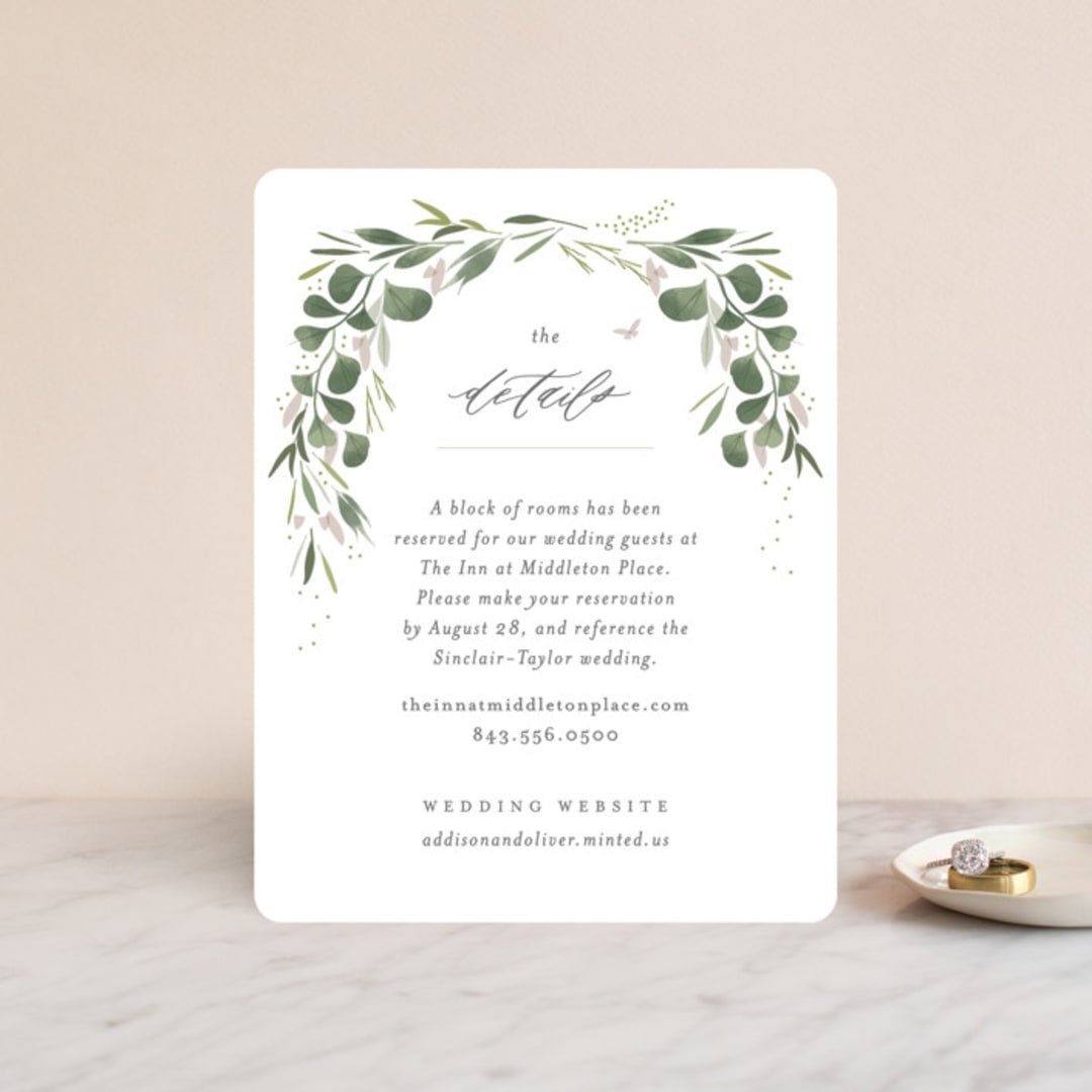 "garden path" - Direction Cards in Ivory by Kristie Kern - Front