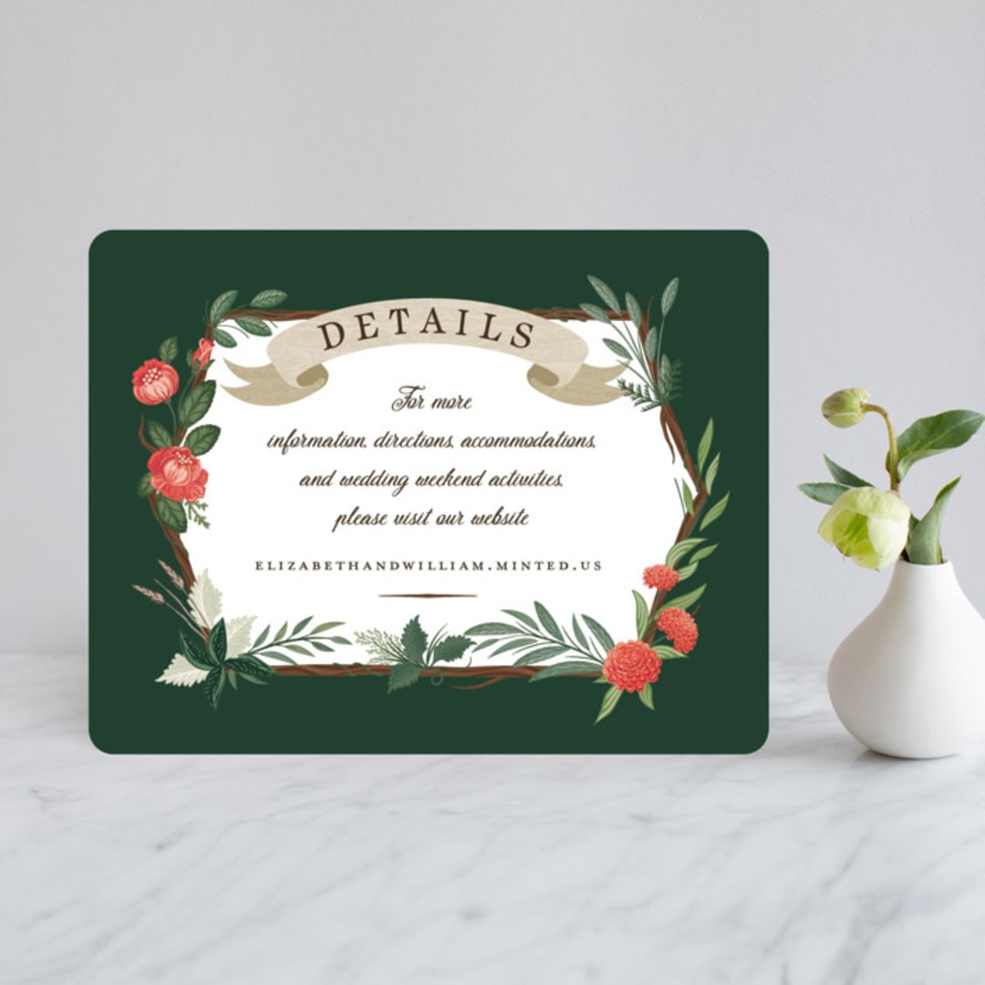 "Nature's Crest" - Direction Cards in Forest by Paper Sun Studio - Front