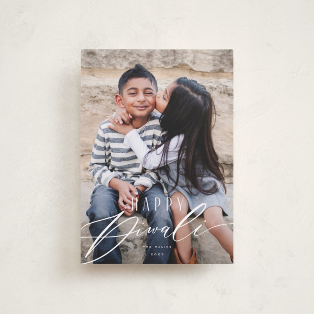 "happiest diwali" - Diwali Cards in Snow by Anastasia Makarova - Front