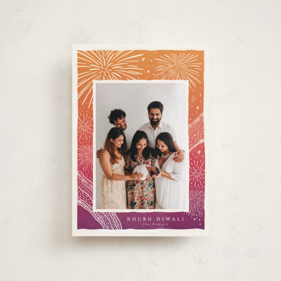 "Fireworks" - Diwali Cards in Sunset by Tamara Hilje - Front
