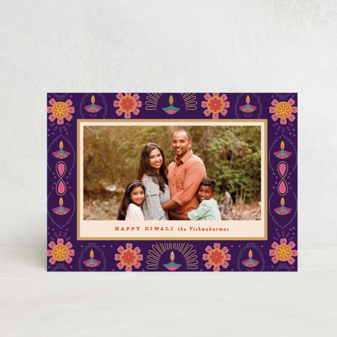 "Diwali luxe" - Diwali Cards in Twilight by Creo Study - Front