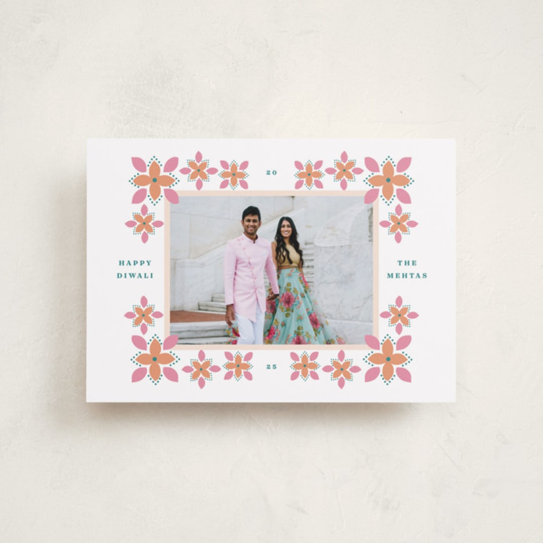 "diwali designs" - Diwali Cards in Carnation by Kanika Mathur - Front