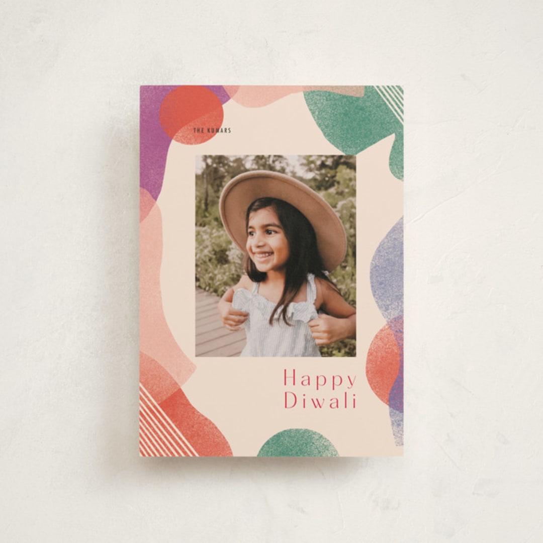 "Grow" - Diwali Cards in Peach by Meg Gleason - Front
