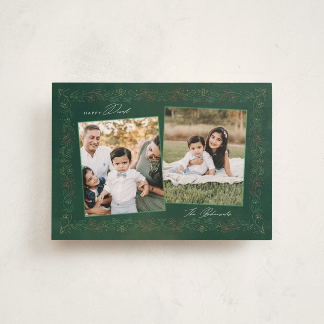 "Bandhej Wishes" - Diwali Cards in Bageecha by Sejal Banker - Front