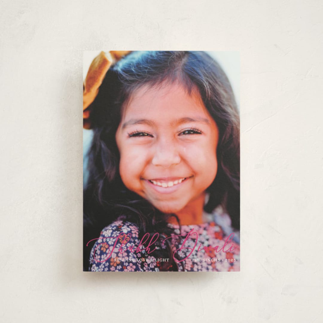 "scripted diwali" - Diwali Cards in Magenta by Liz Conley - Front