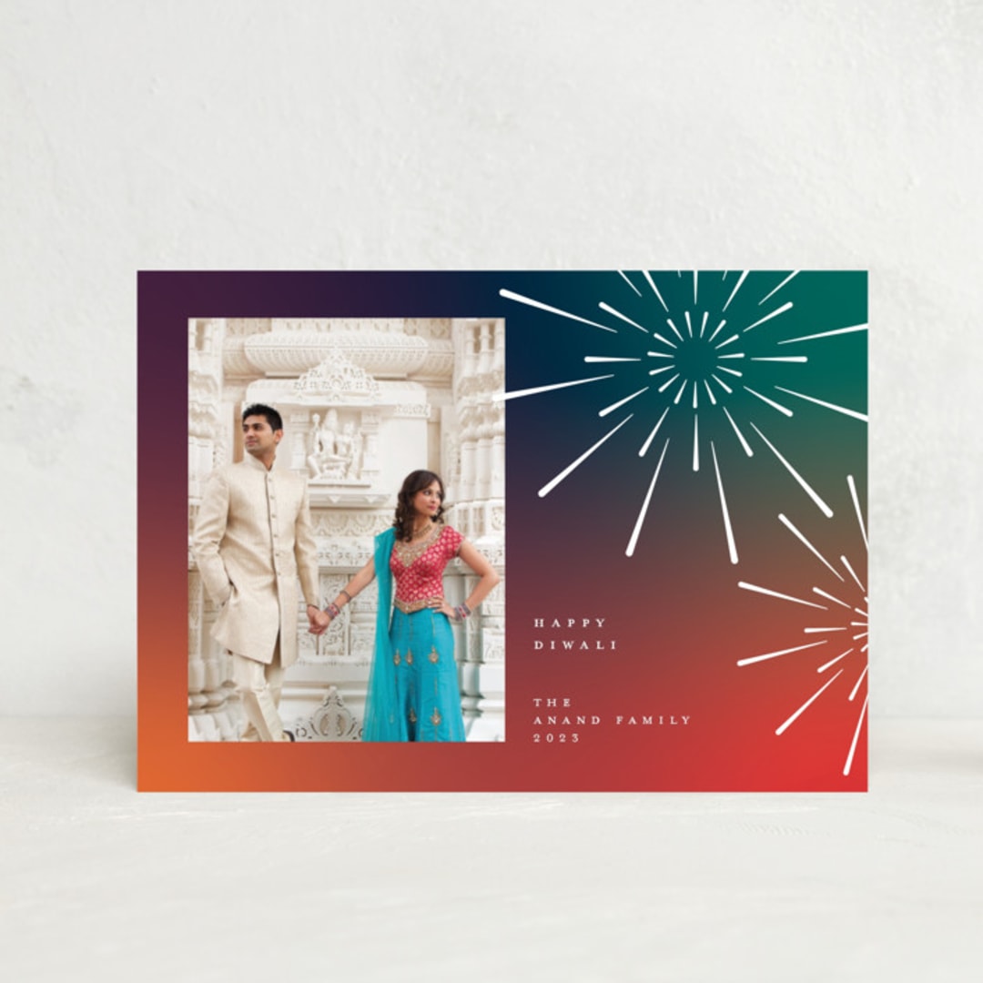 "Fireworks" - Diwali Cards in Sunset by Heather Schertzer - Front