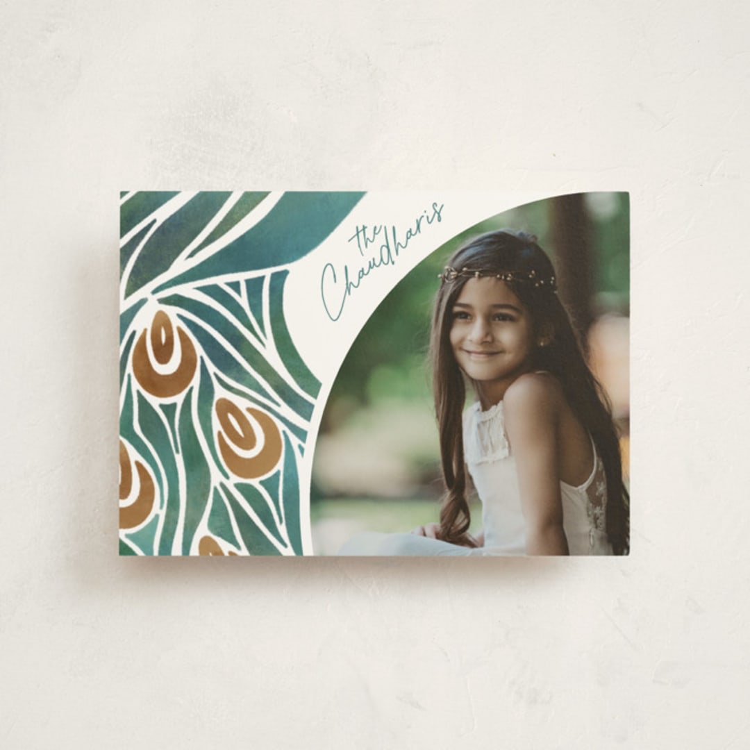 "Beauty" - Diwali Cards in Peacock by Ghia Designs - Front