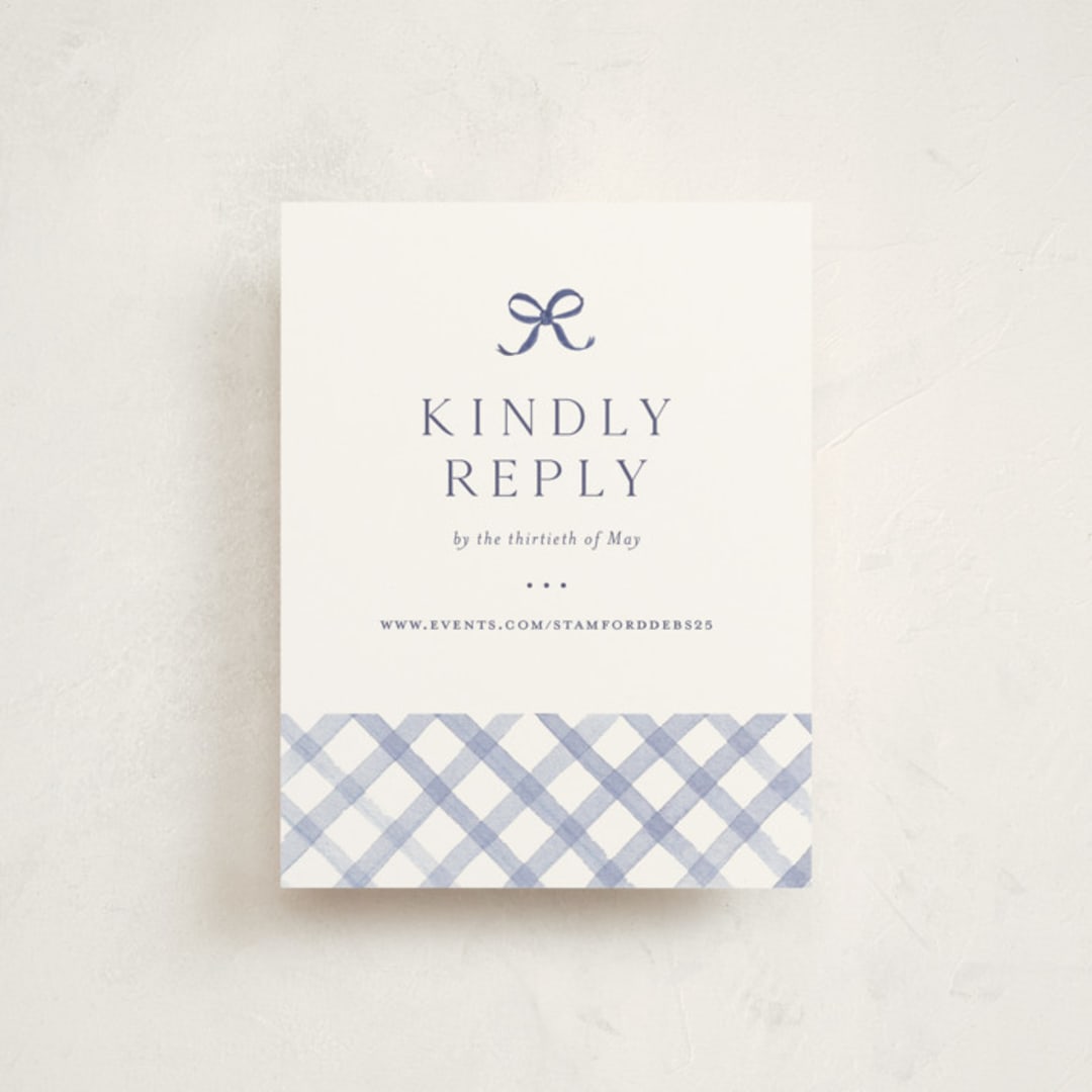 "Lattice" - Debutante Party Enclosure Cards in Bluebell by Meagan Christensen - Front