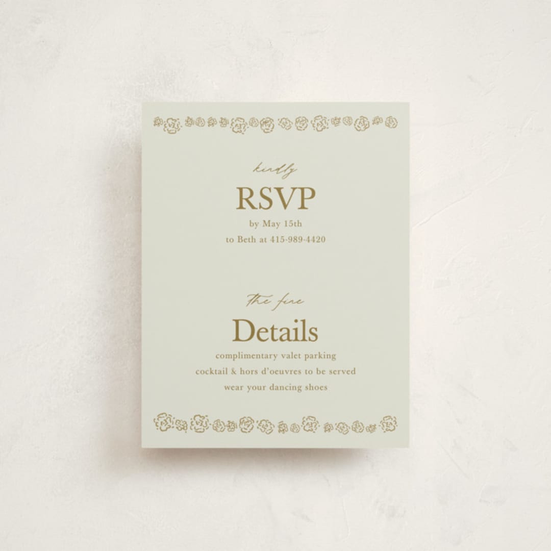 "Modern Elegance" - Debutante Party Enclosure Cards in Marigold by Stephanie Heinrich Godbout - Front