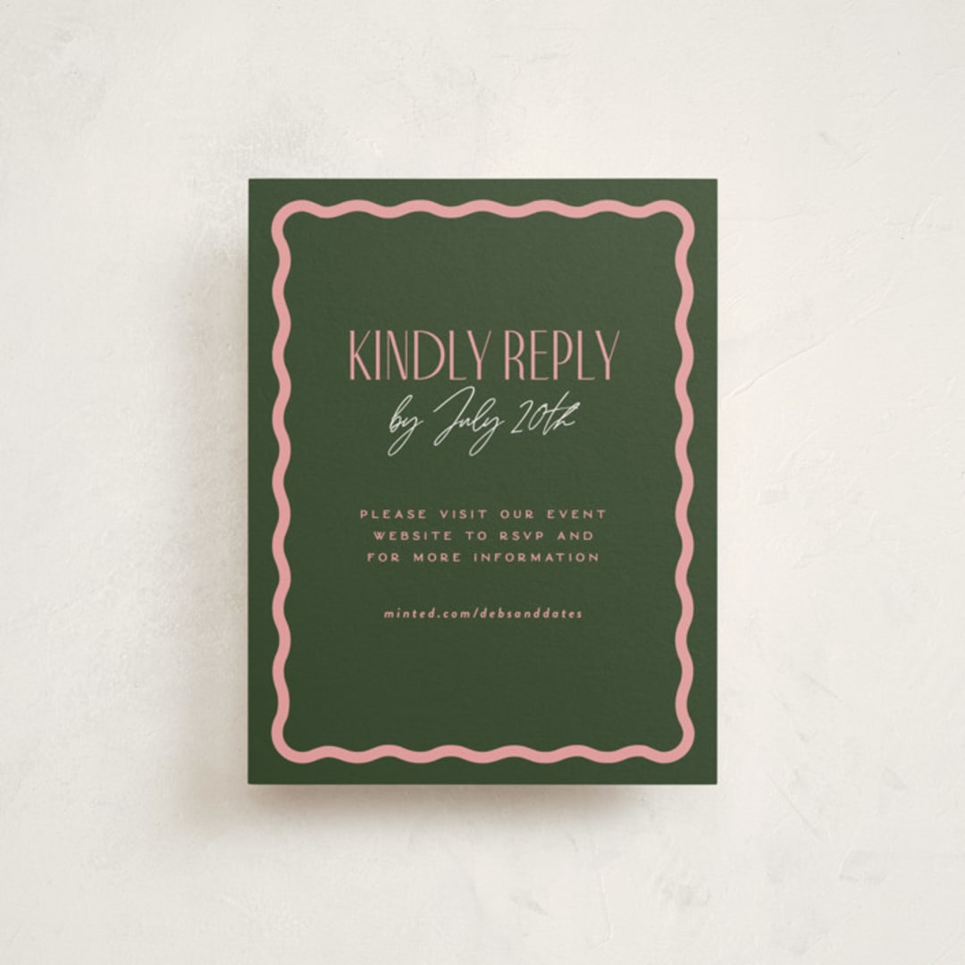 "Personality" - Debutante Party Enclosure Cards in Spruce by Owl and Toad - Front