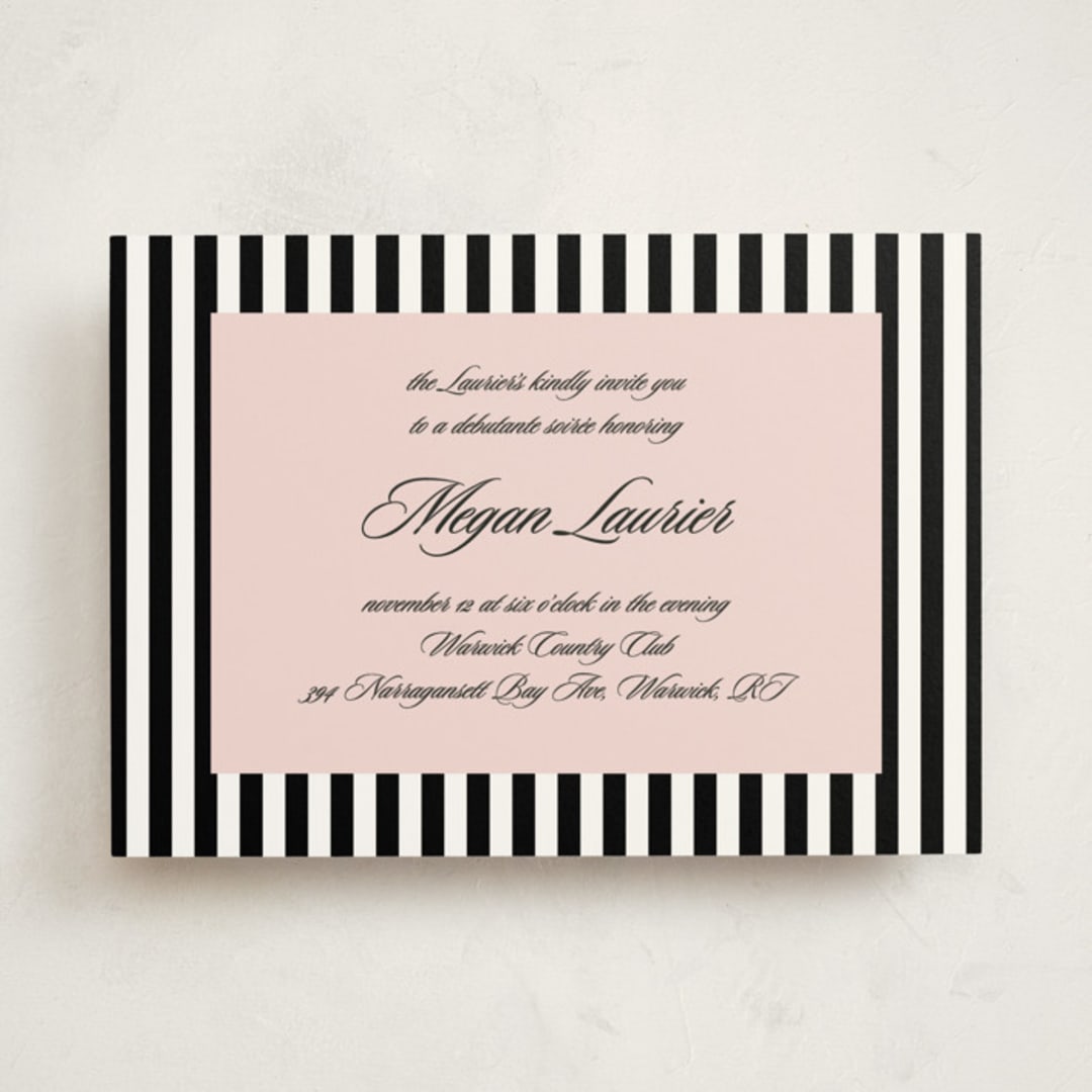 "Chic Chic" - Debutante Party Invitations in Tux by Tamara Hilje - Front