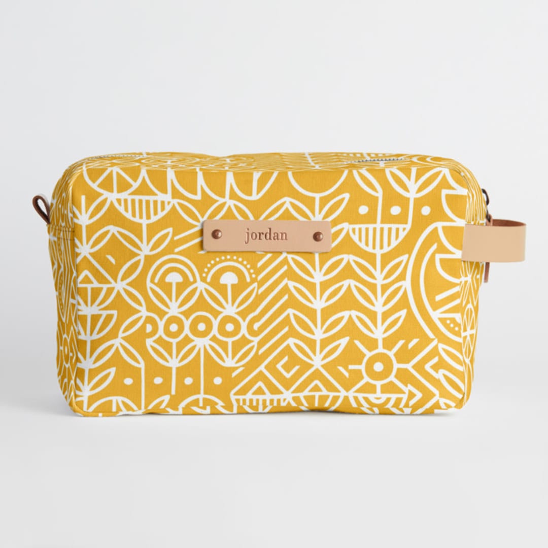 "Deconstruct" - Dopp Kit in Mustard by Michelle Taylor - Dopp Kit