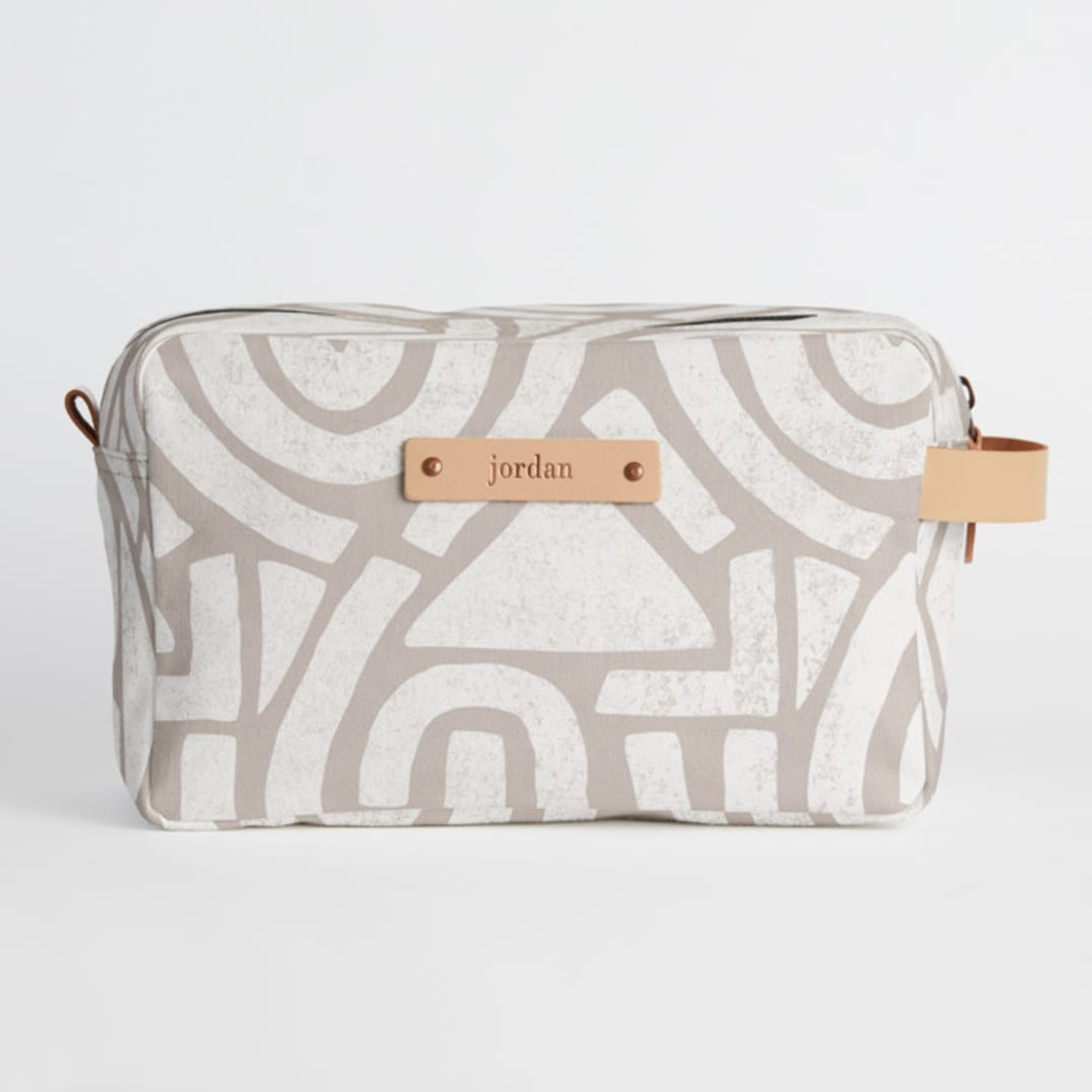 "Antique" - Dopp Kit in Sand by Iveta Angelova - Dopp Kit