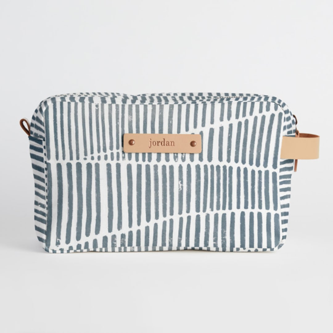 "Wavy" - Dopp Kit in Storm by Michelle Taylor - Dopp Kit